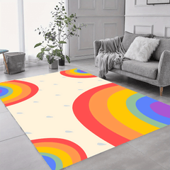 Soft Fluffy Rainbow Large Carpet Area Carpet Non Slip Living Room Bedroom