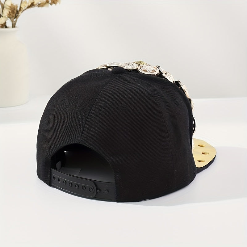 Rivet Head Pentagram Snapback Hat Hip Hop Adjustable Baseball Cap Unisex