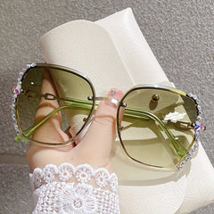 Oversized Cat Eye Gradient Lens Sunglasses for Women Men