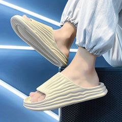 Men's Non Slip Slides Casual Slippers for Indoor Outdoor Beach Shower