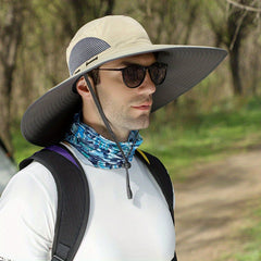 Men's Wide Brim Sun Hats UPF50 Waterproof Bucket Hat