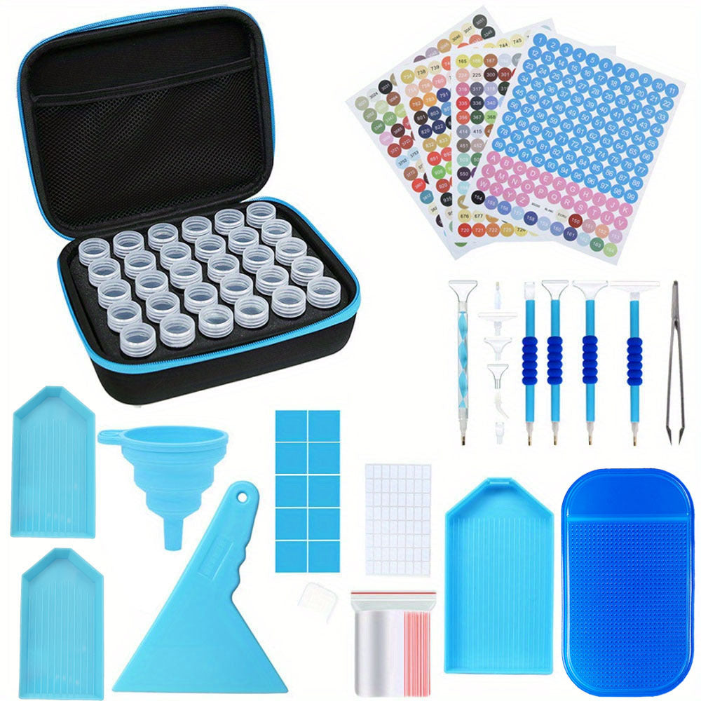 30 Grid Bottle Diamond Painting Storage Box Purple Tools 5D DIY Cross Stitch Emb