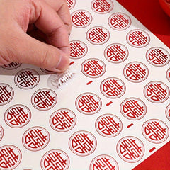 147pcs Wedding Supplies Self Adhesive Happy Word Sticker Red Envelope Seal Paste