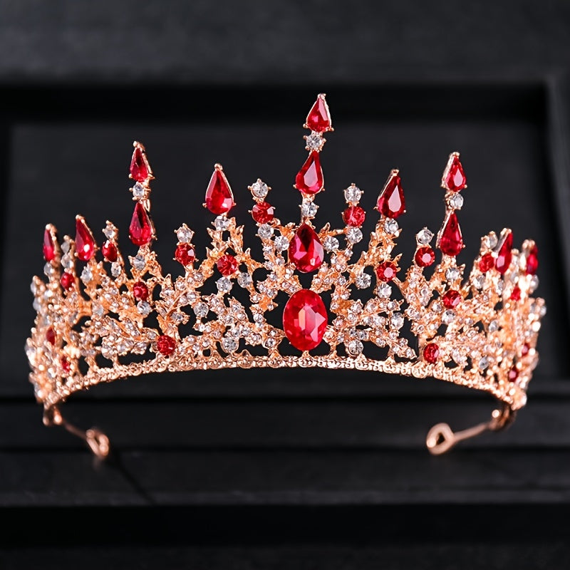 Baroque Vintage Tiara Crown Zircon Rhinestone Hairband