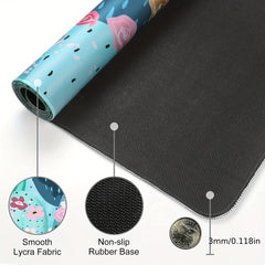 Large Cactus Pattern Gaming Mouse Pad 16 29 5in Desk Mat Water Resistant