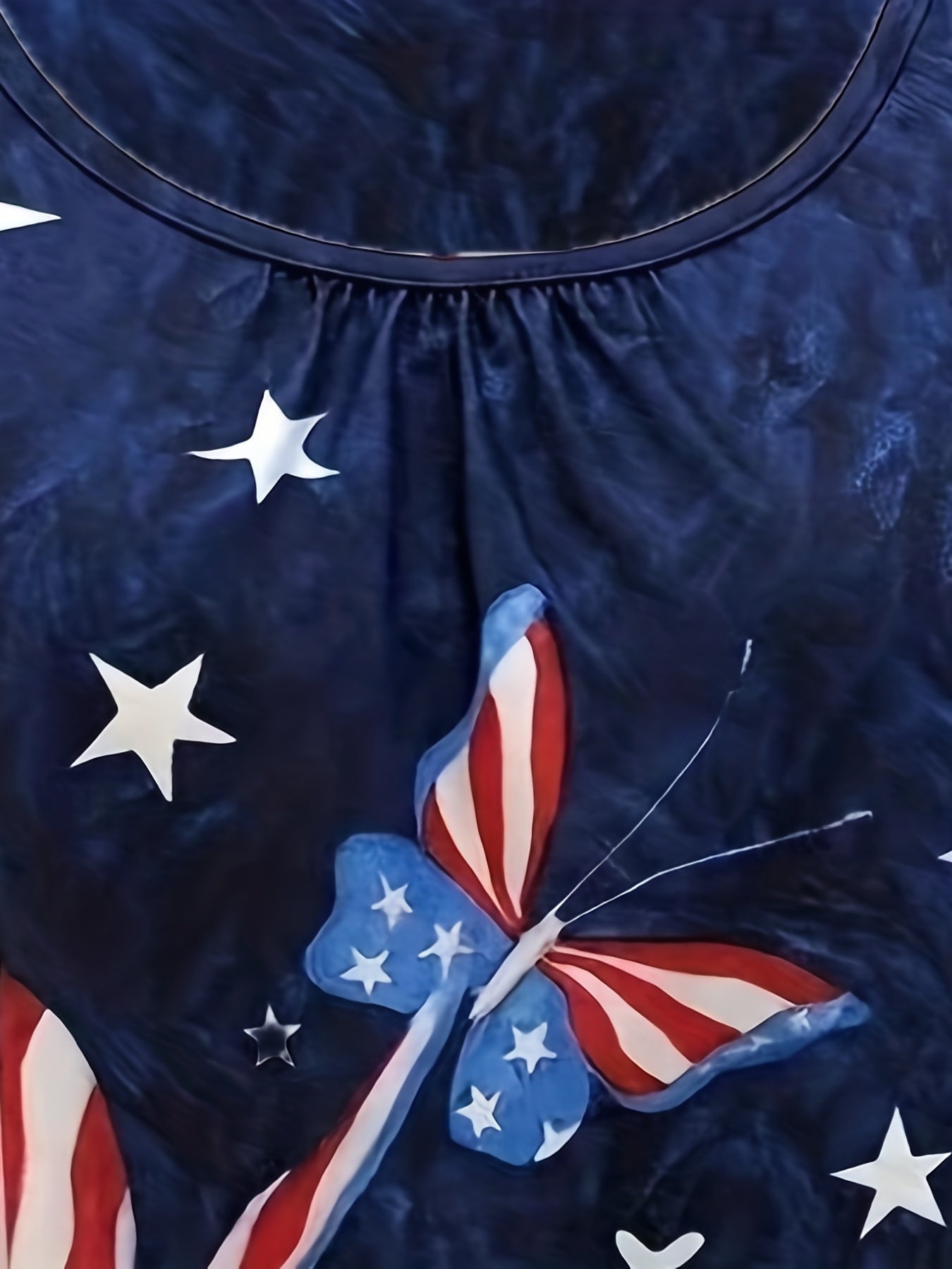 American Flag Butterfly Print Tank Top