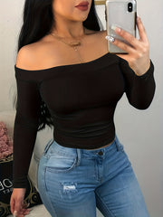 Ribbed Off Shoulder Knit Top