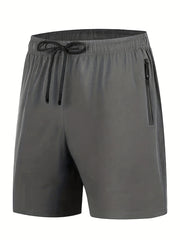 Men's Breathable Shorts With Side Pockets Quick Dry Elastic Waist