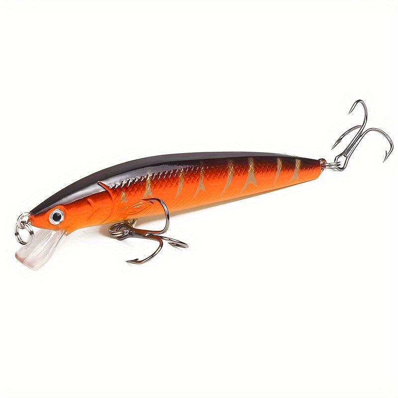 10pcs 12pcs Saltwater Fishing Bait 3D Minnow Artificial Bait 2 Treble Hooks