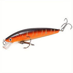 10pcs 12pcs Saltwater Fishing Bait 3D Minnow Artificial Bait 2 Treble Hooks