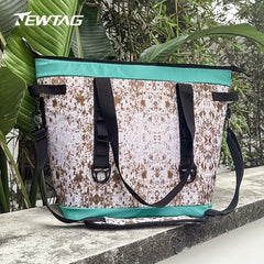 Portable Folding Waterproof Ice Bag Leopard Print Cooler