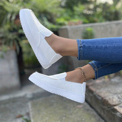 Women's Canvas Slip On Sneakers Lightweight Walking Shoes