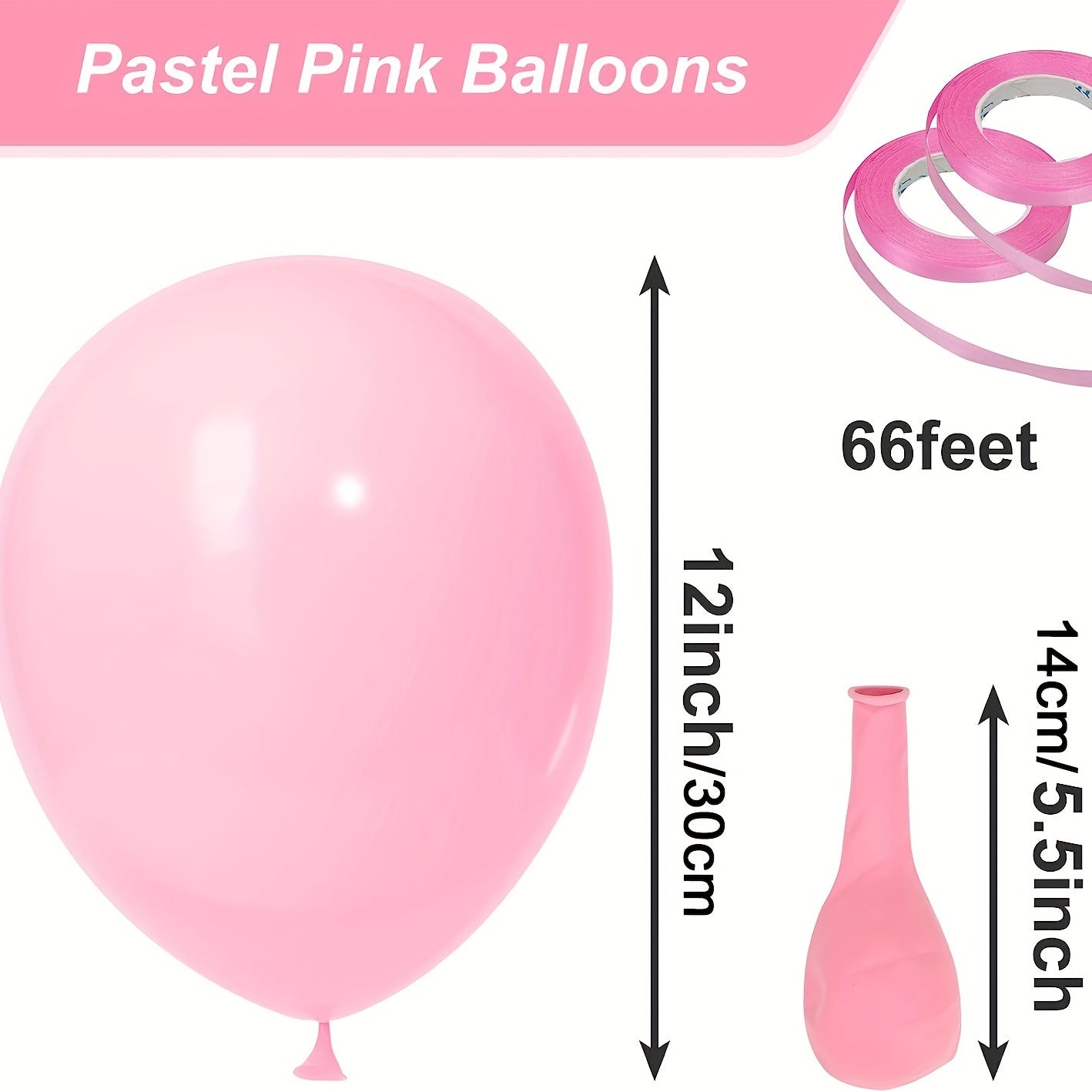 100pcs Light Pink Balloons for Birthday Wedding Baby Shower