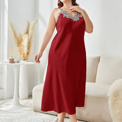 Lace Cami Sleepwear Dress Women's Plus Pajama Dress