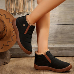Women's Warm Snow Boots Plush Lined Short Boots Anti-skid Ankle Boots