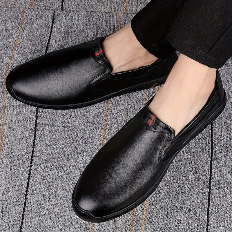 Men's Leather Slip On Loafers Lightweight Comfy Casual Shoes