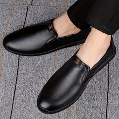 Men's Leather Slip On Loafers Lightweight Comfy Casual Shoes