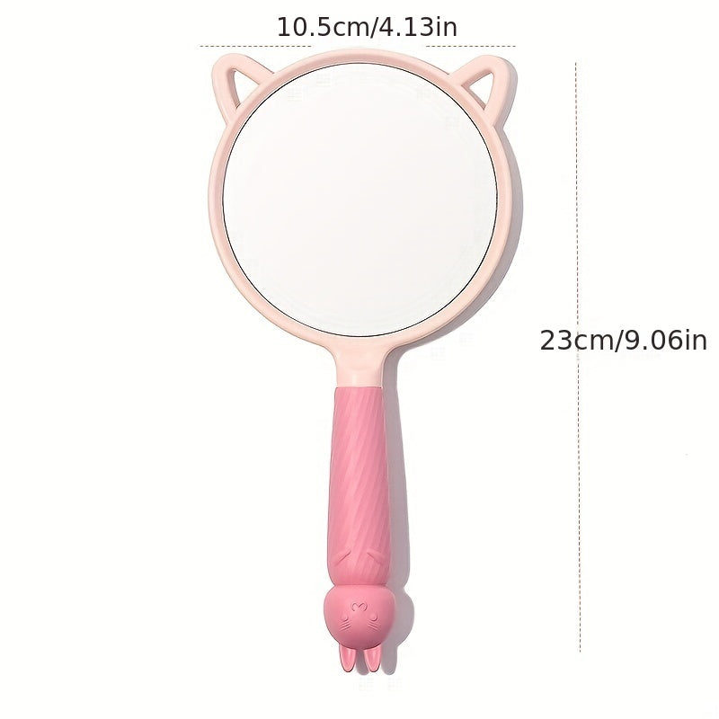 Cartoon Mouse Hand Mirror - Travel Beauty Makeup Mirror