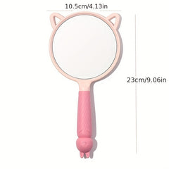 Cartoon Mouse Hand Mirror - Travel Beauty Makeup Mirror