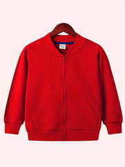 Toddler Active Sweatshirts Jackets Boy Girl Kids Autumn Solid Sports Tops