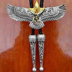 Eagle Bolo Tie Neckline Titanium Steel Skull Bolo Tie Gothic Cosplay Necktie