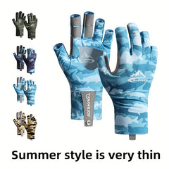 Fishing Gloves Men Women Sunscreen Fingerless Non-slip