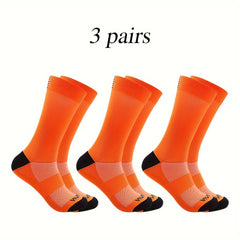 Men's Mid Crew Sport Socks Nylon Blend Breathable Socks