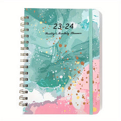 Vintage Rose Flower Schedule Book Weekly Planner A5 Coil Notebook