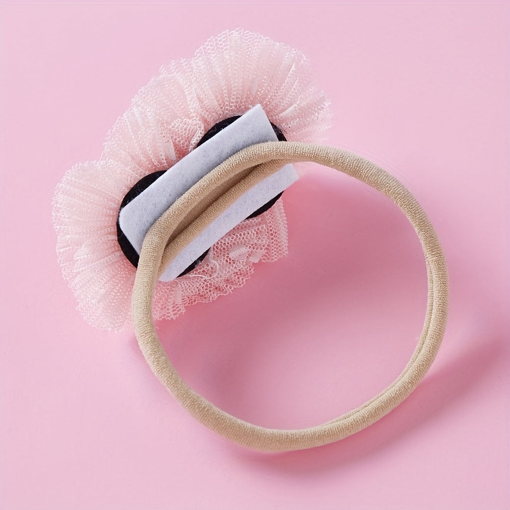 3pcs Baby Girls Mesh Flowers Headband Hair Accessories