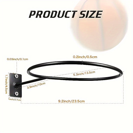Wall Mounted Basketball & Football Storage Rack Frame with 1pc Placement Rack