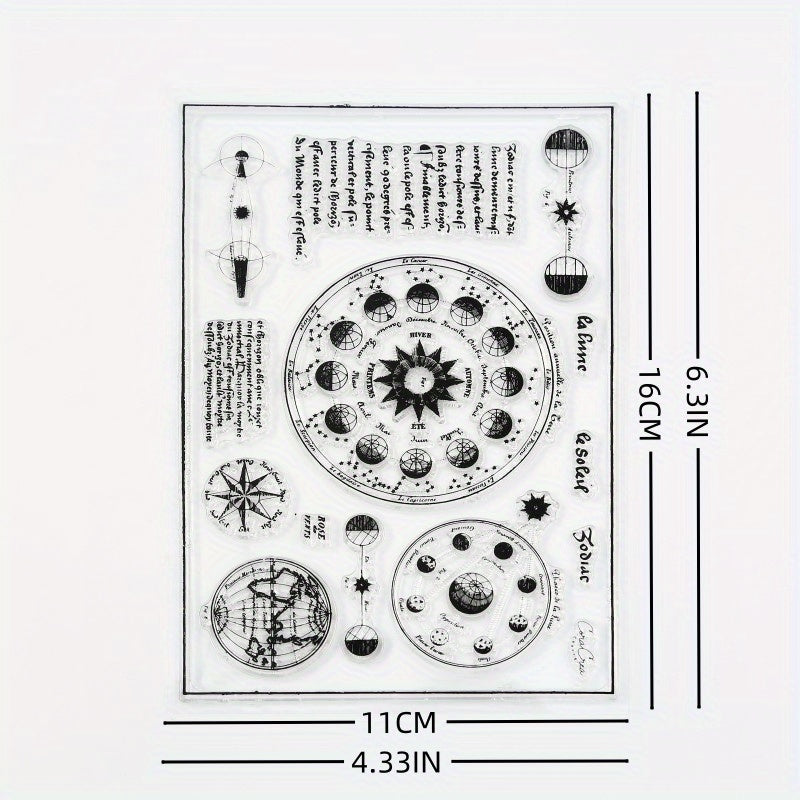 Cartoon Transparent Scrapbooking Stamp for Students Card Making