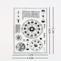 Cartoon Transparent Scrapbooking Stamp for Students Card Making