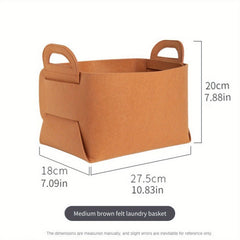 Foldable Felt Storage Basket for Household Items Toys and Clothes