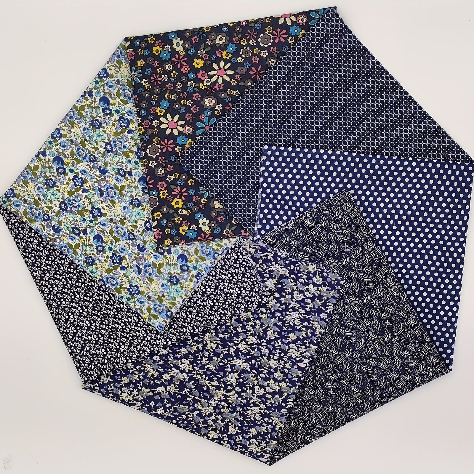 14pc Cotton Fabrics Precut Quilting Squares DIY Patchwork Quarter Sheets