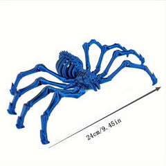 Flexible Spider Sculpture 3D Printed Multicolor Plant Material