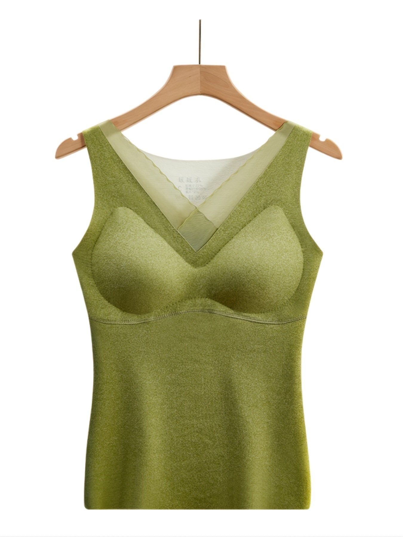 Mesh Stitching Thermal Underwear V Neck Sleeveless Top