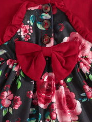 Baby Girls Floral Long Sleeve Romper Dress