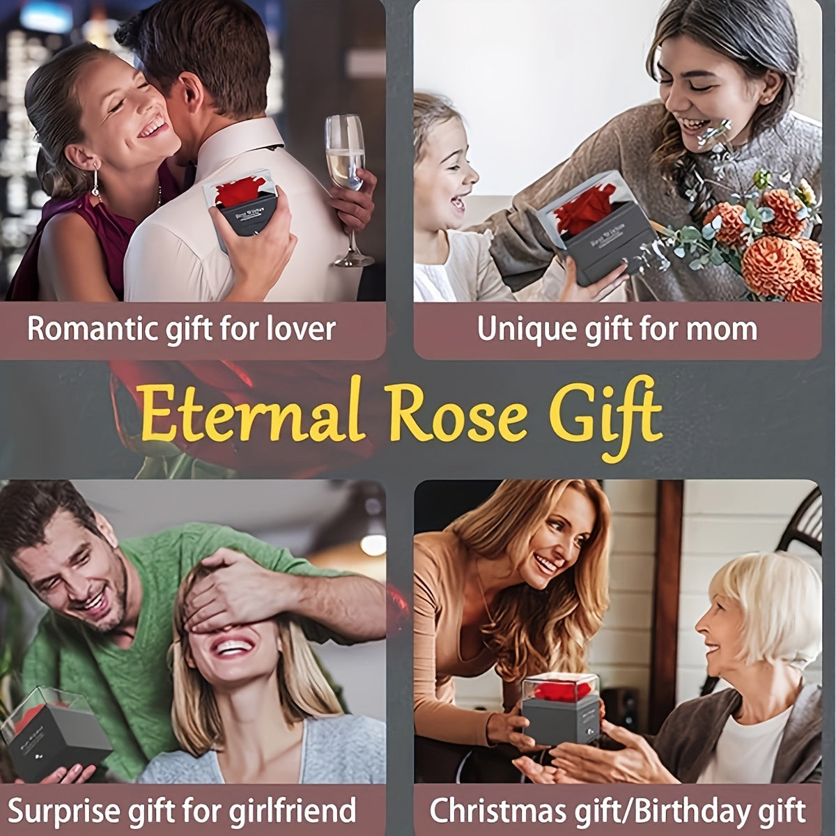 Rose Heart Pendant Necklace - I Love You Jewelry Gift