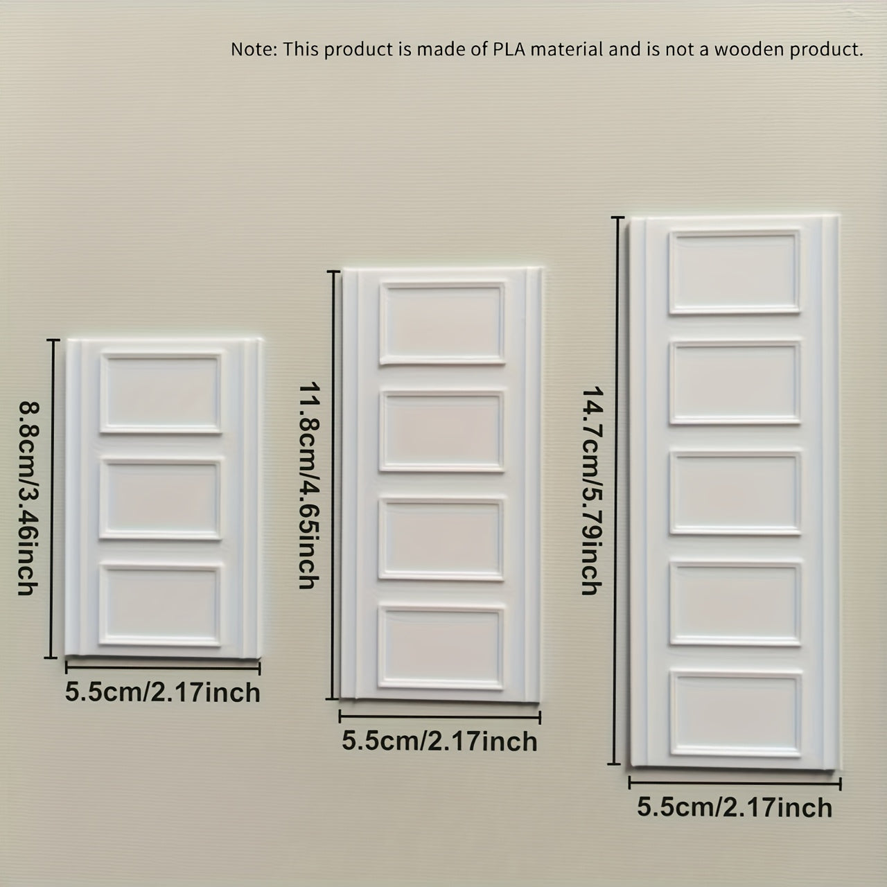 1:12 Scale Checkerboard Wainscoting 3D Wall Stickers for Dollhouses Model Homes