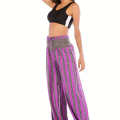 Striped Print Casual Sports Pants