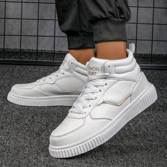 Women's Solid Medium Tube Sneakers Lightweight Sport Skate Shoes