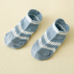 5-Pairs Casual Block Non-Slip Knit Floor Socks Soft Breathable Cotton Socks