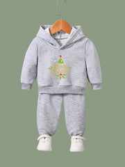 Girls 2pc Christmas Hoodie Sweatshirt and Pants Set