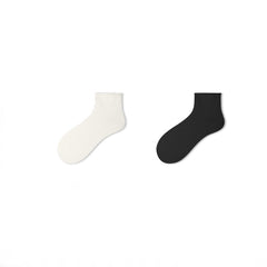 4 Pairs Solid Curling Socks Comfy & Breathable All match Socks Women's Stockings
