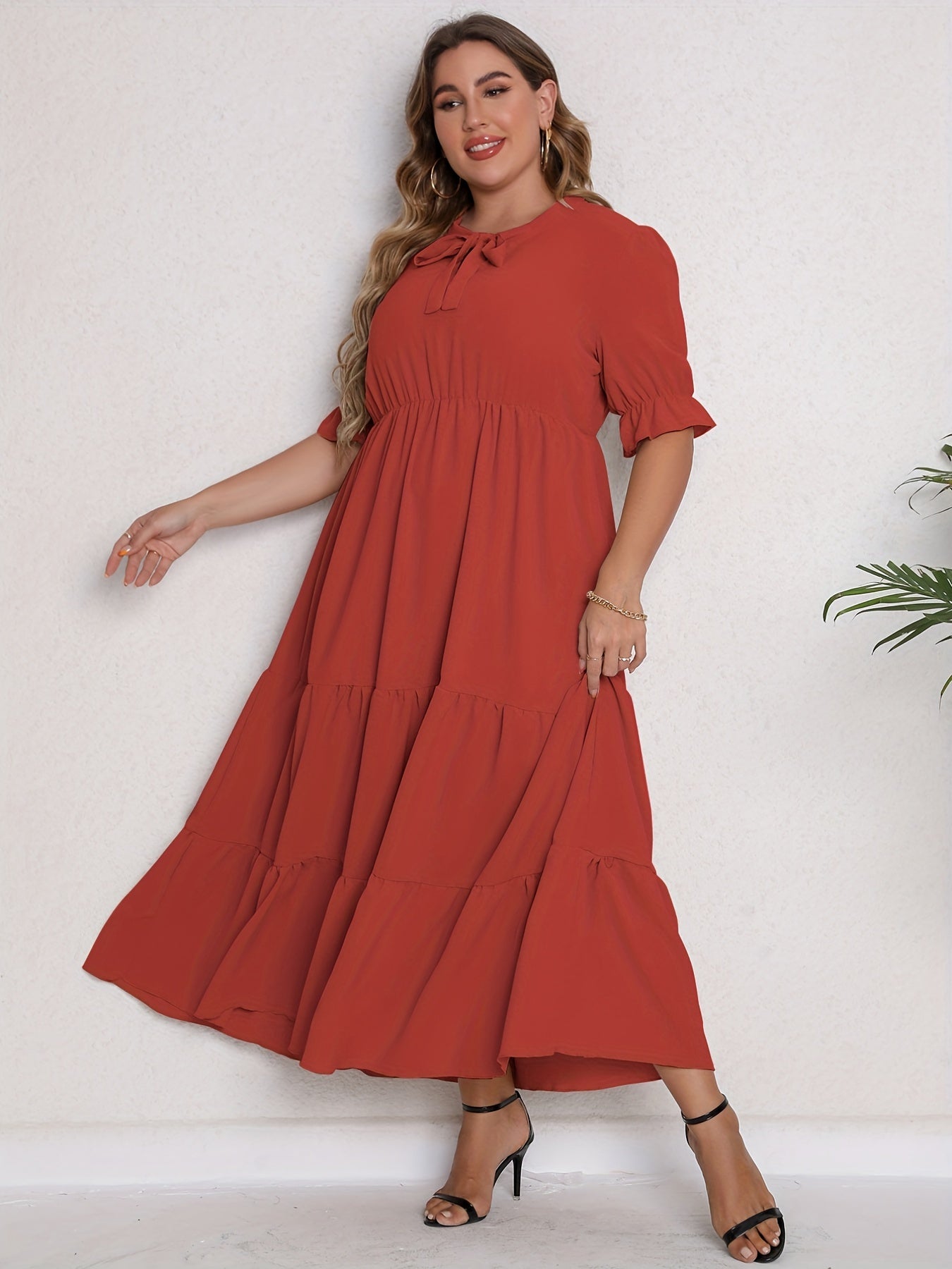 Knot Front Smock Dress