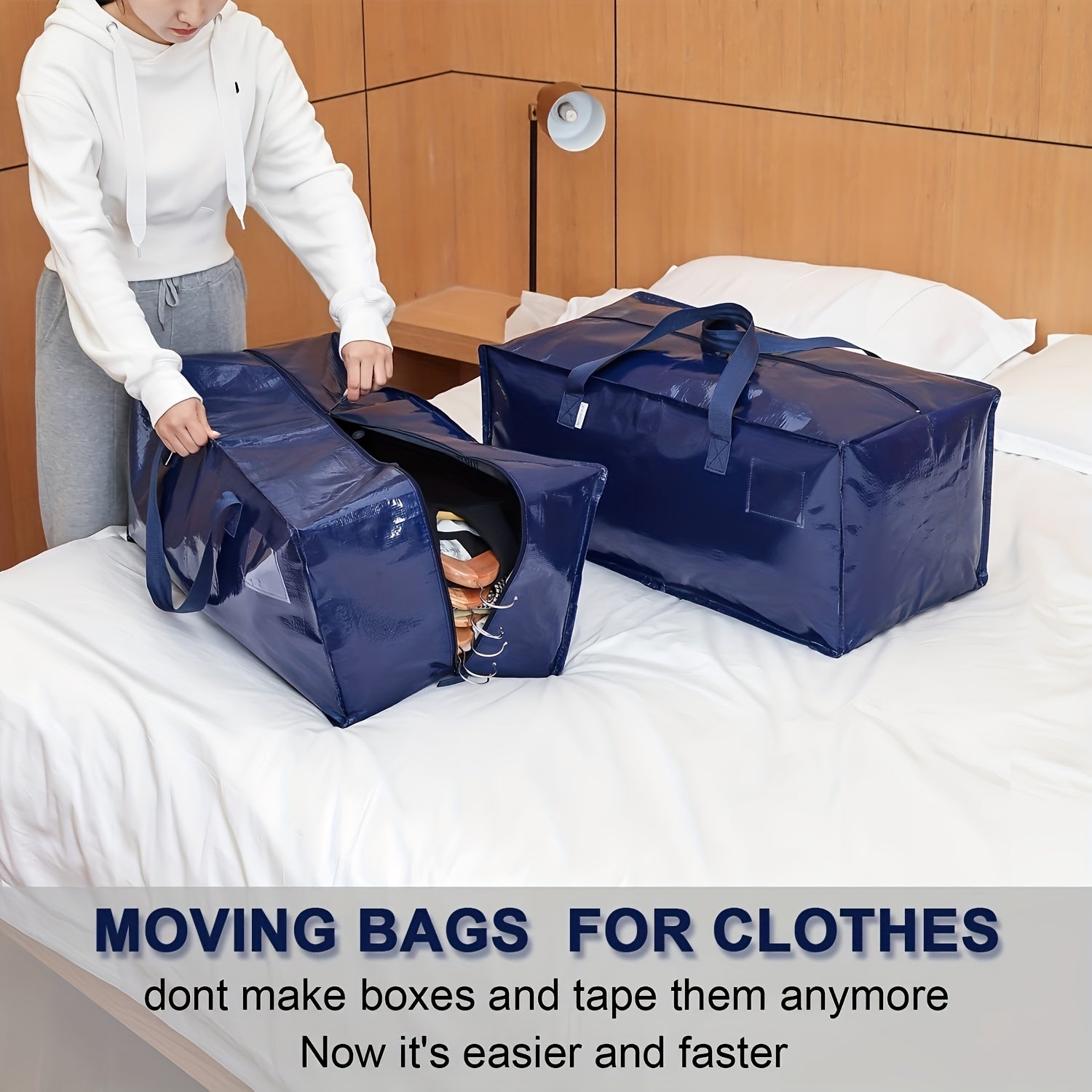 Extra Large Moving Bag Zipper Dustproof Organizer