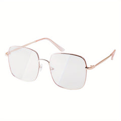 Clear Lens Glasses Anti Light Metal Frame Glasses