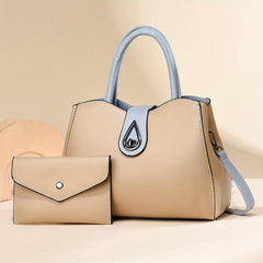 Classic Shoulder Bag Turn Lock Shoulder Bag With Clutch Pouch