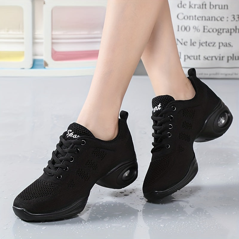 Women's Arch Support Jazz Dance Shoes Lace Up Non-slip Sporty Footwear
