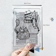 Cat Background Transparent Silicone Stamp
